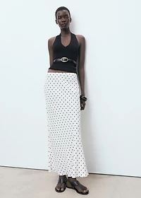 Long polka-dot skirt