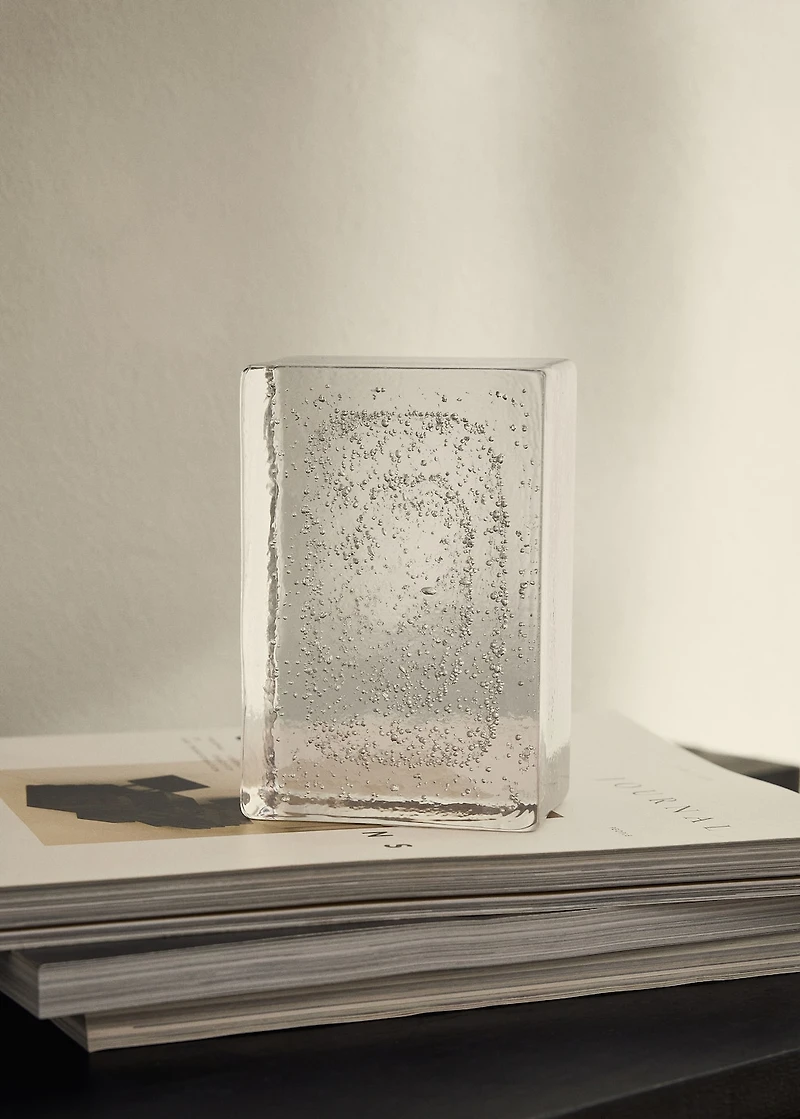 Bubble glass paperweight