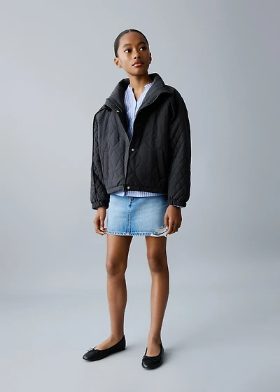 Oversized quilted anorak