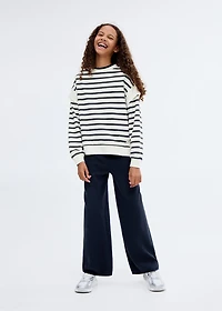 Striped cotton-blend sweatshirt