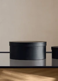 Medium oval wooden box