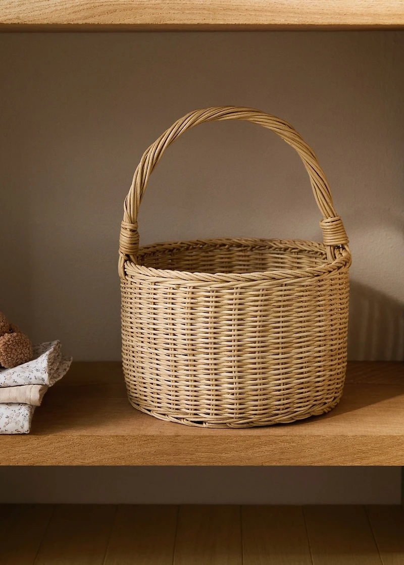 rattan basket with handles