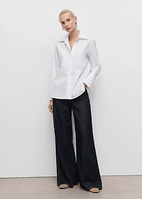 Shirt with concealed placket and collar