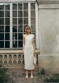 Asymmetrical pleated dress