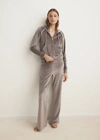 Soft-touch velour pants