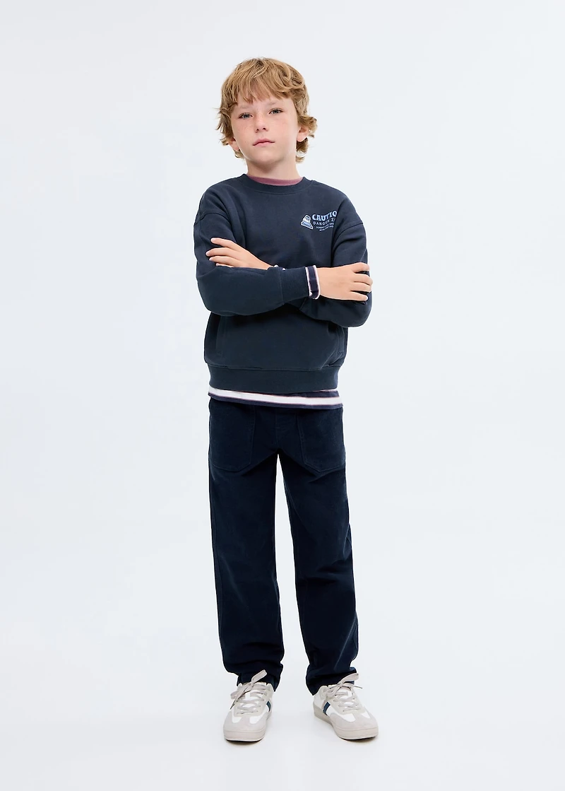 Printed cotton sweatshirt