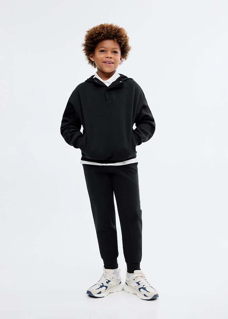 Interlocking cotton sweatshirt