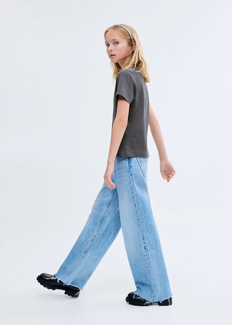 Embroidered cotton T-shirt