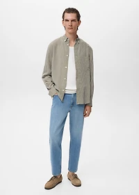 Regular fit striped print shirt