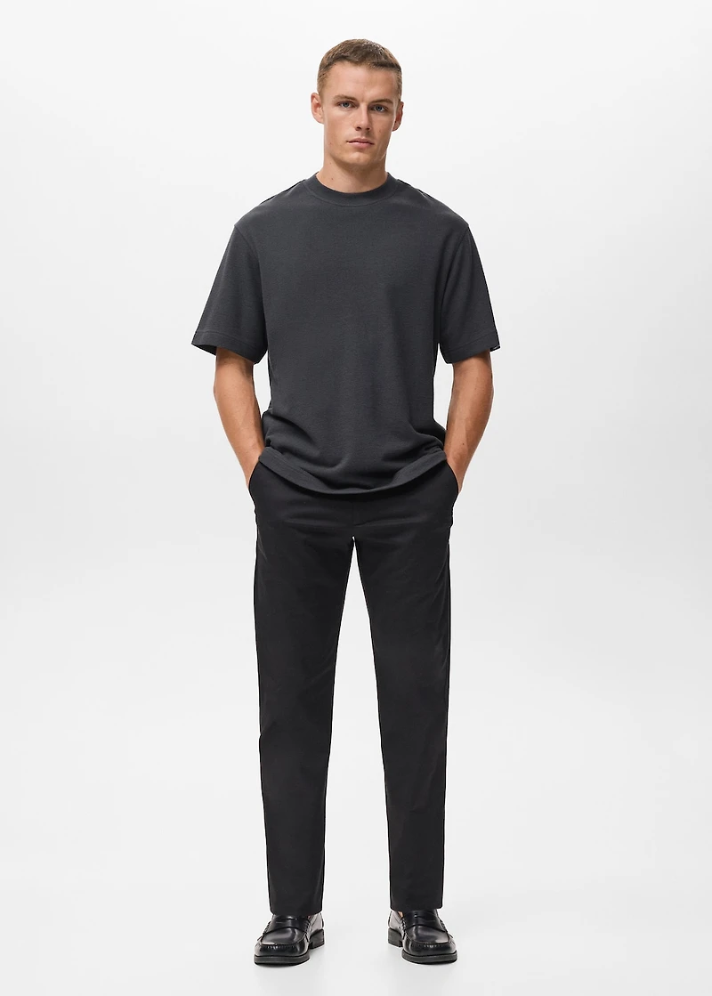 100% cotton relaxed-fit structured t-shirt