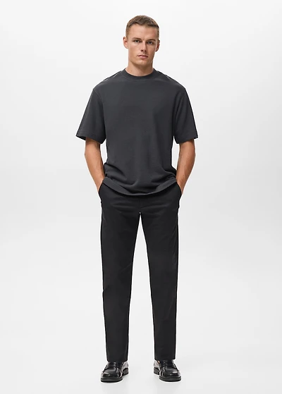 100% cotton relaxed-fit structured t-shirt