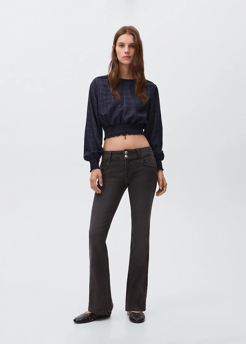 Lurex checked blouse