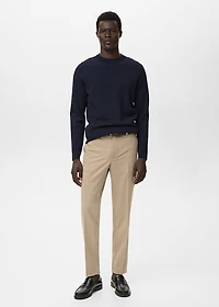 Pleated slim-fit pants