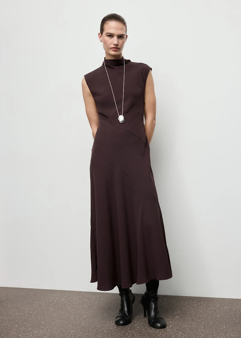 A-line turtleneck dress