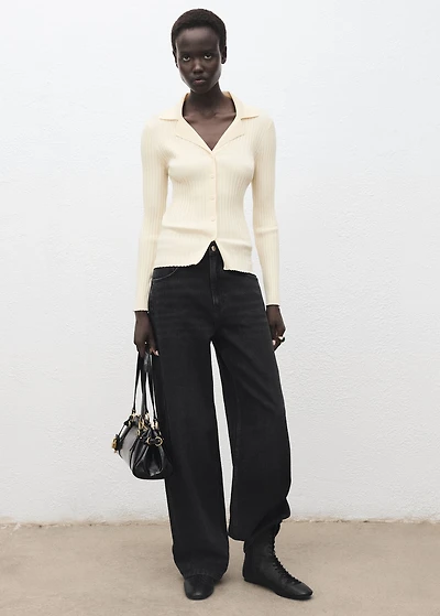 Mid-rise barrel jeans