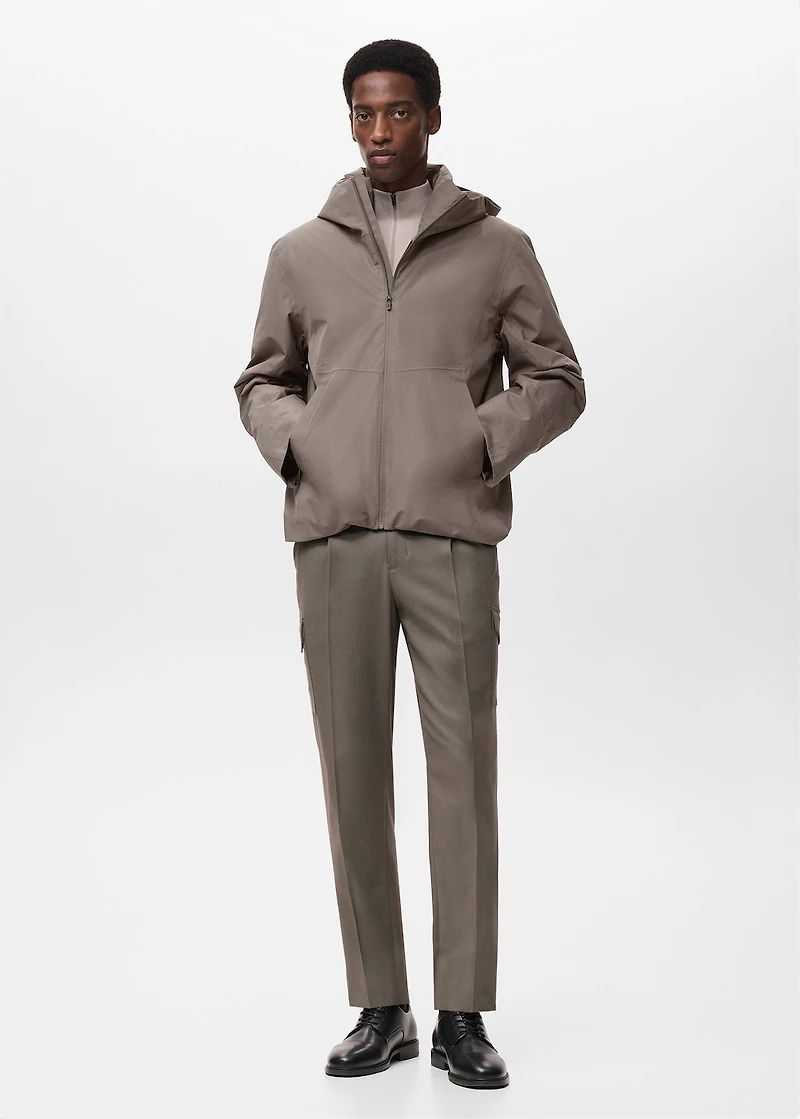 Water-repellent Thermolite® hooded jacket