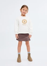 Embroidered lion sweatshirt