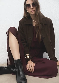 Zipped leather ankle boots