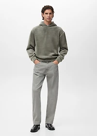 Corduroy hooded sweatshirt