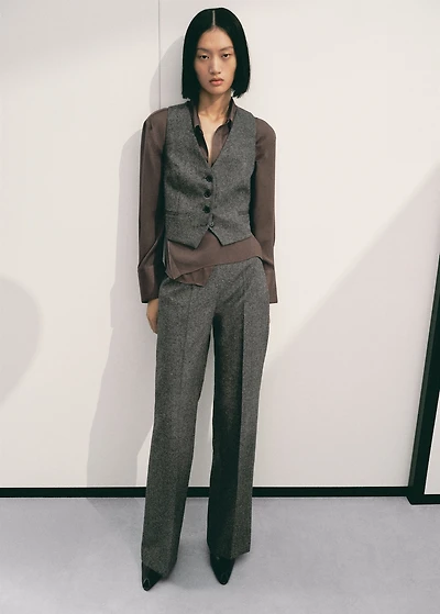 Speckled wool waistcoat