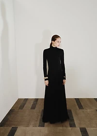 A-line turtleneck dress
