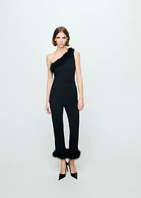 Fine-knit feather top