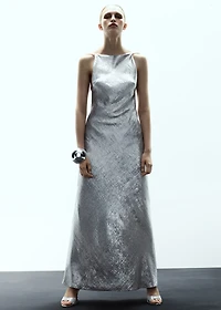 Metallic open-back dress