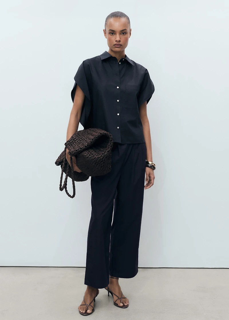 Oversized short-sleeved shirt