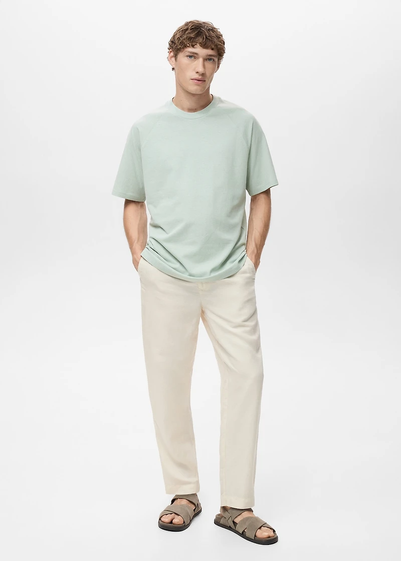 Relaxed-fit cotton-linen t-shirt