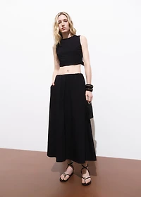 Crop top with bow on the back