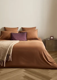 Washed satin cotton duvet cover with double stitching for 90 cm bed