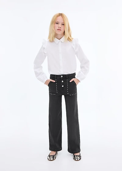 Straight-fit jeans with studs