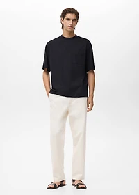 T-shirt 100% cotton boxy fit pocket