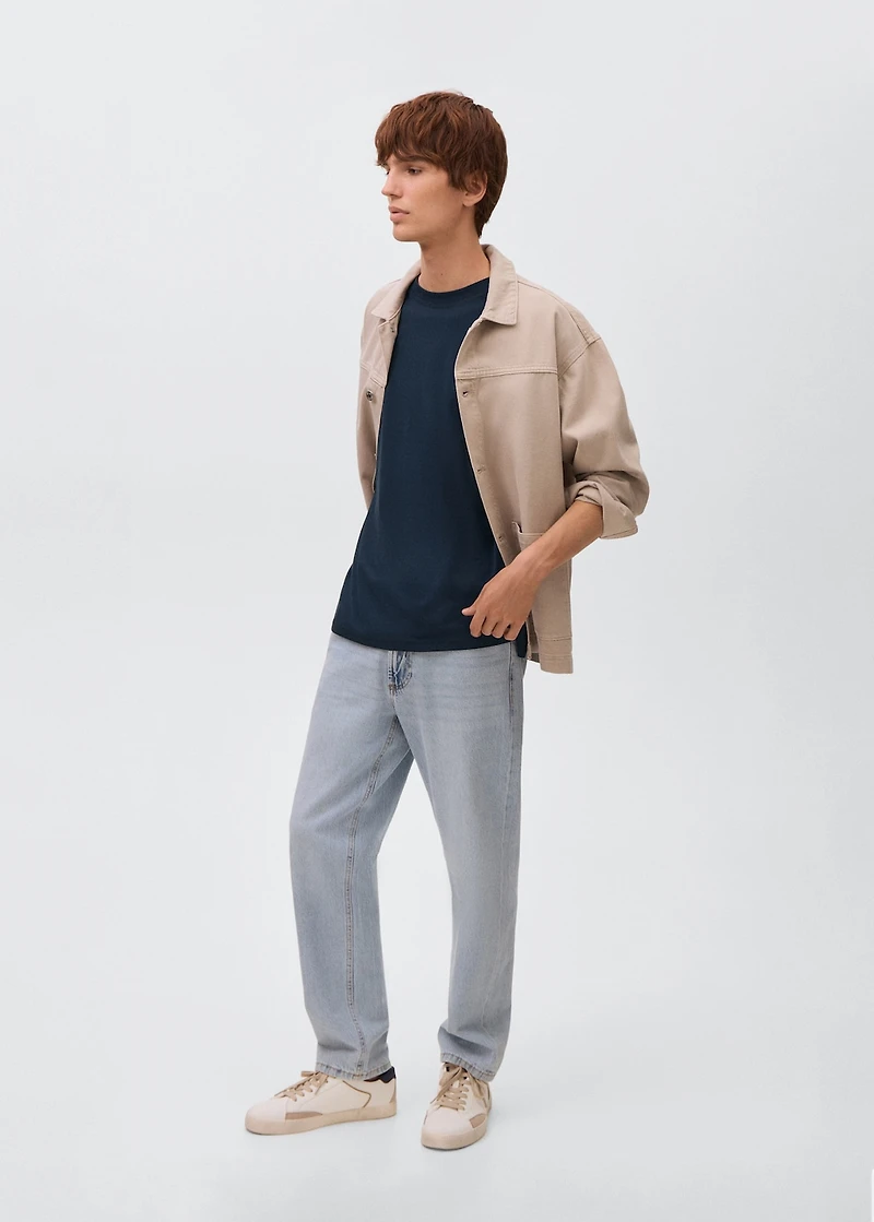 Embroidered cotton T-shirt