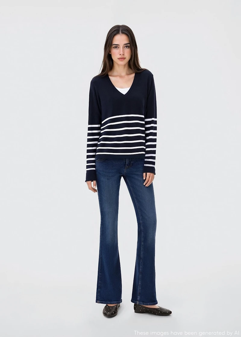 Knit striped sweater