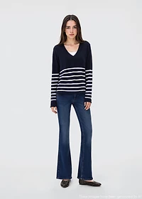 Knit striped sweater