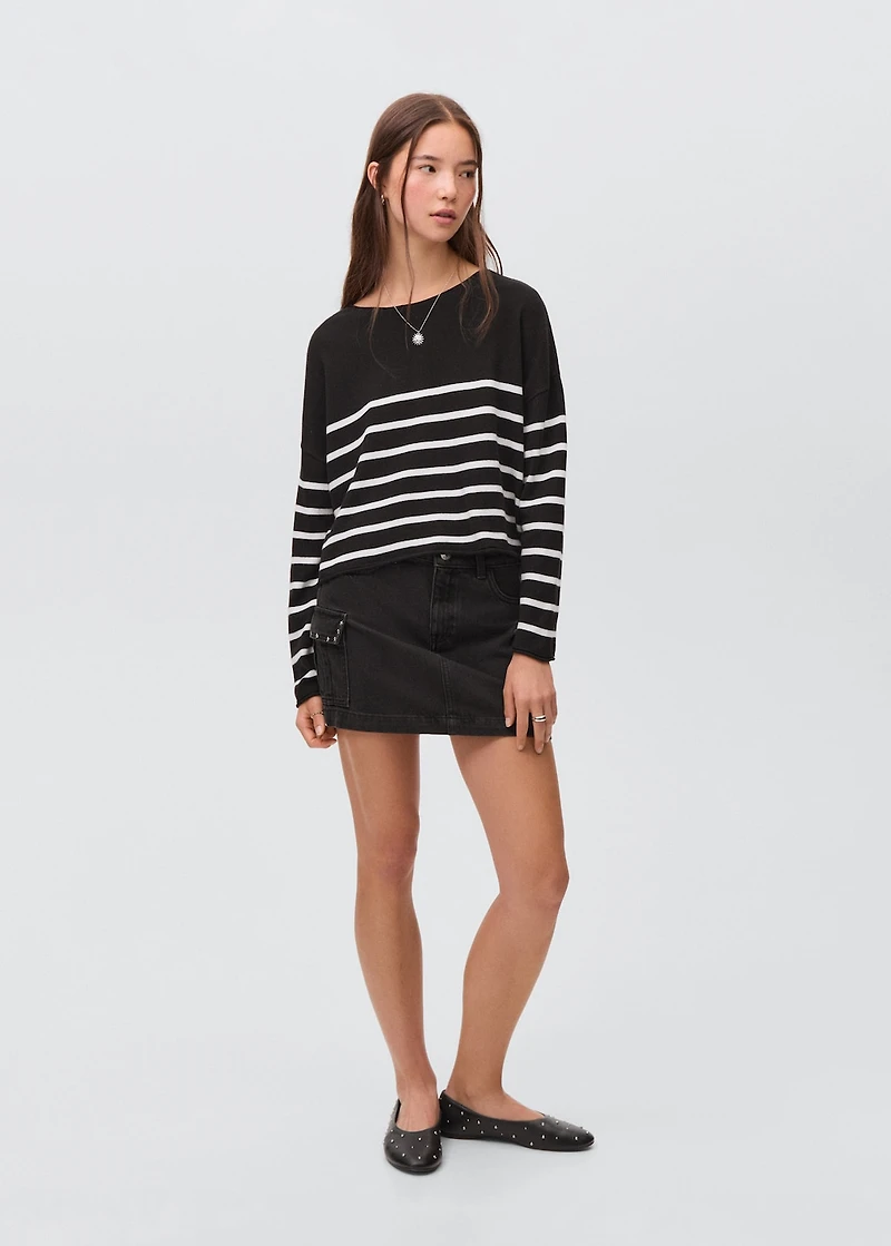 Knit striped sweater