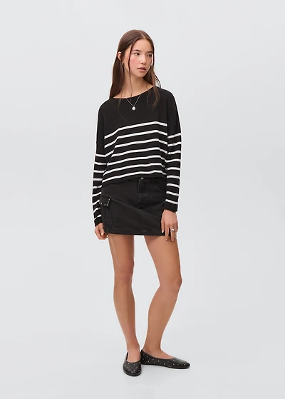 Knit striped sweater