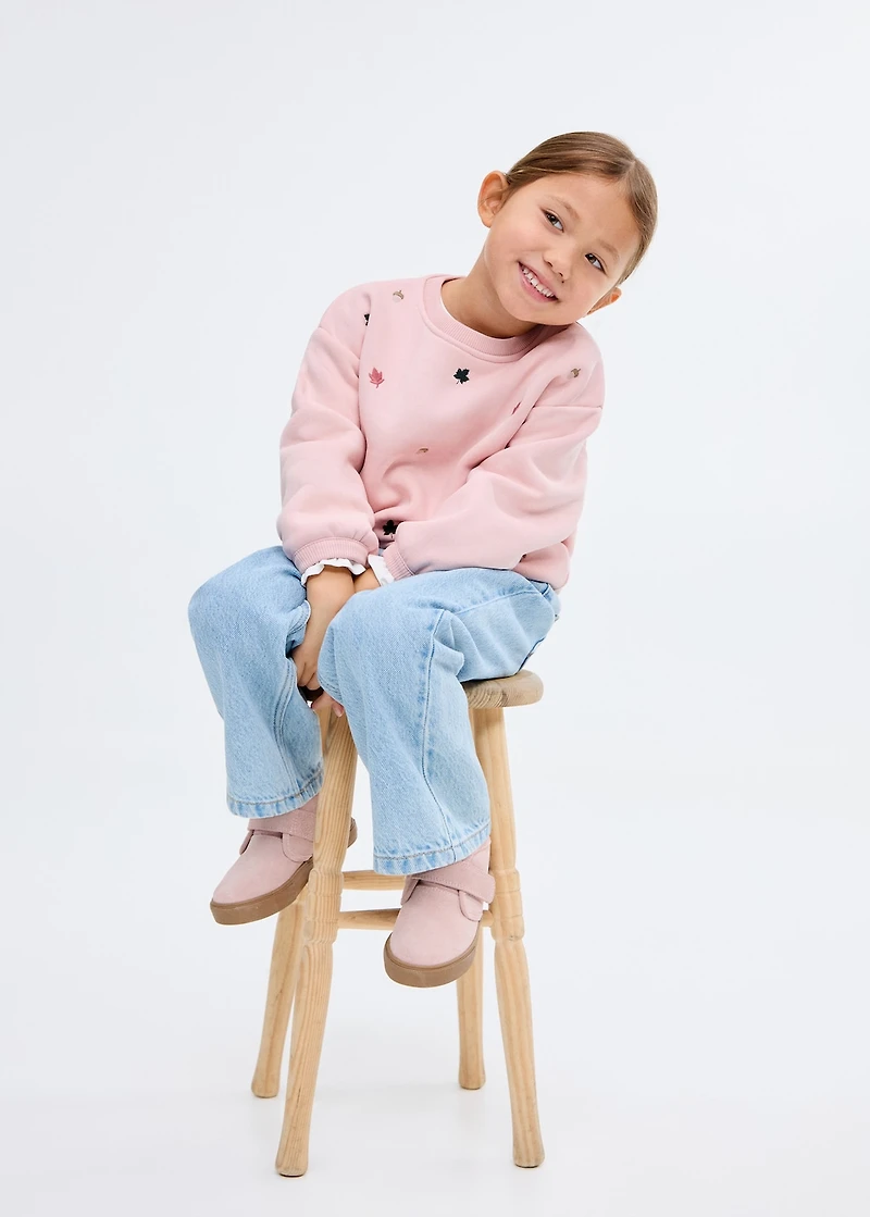 Embroidered cotton sweatshirt