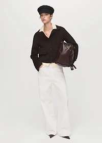 Wool jacket with buttons