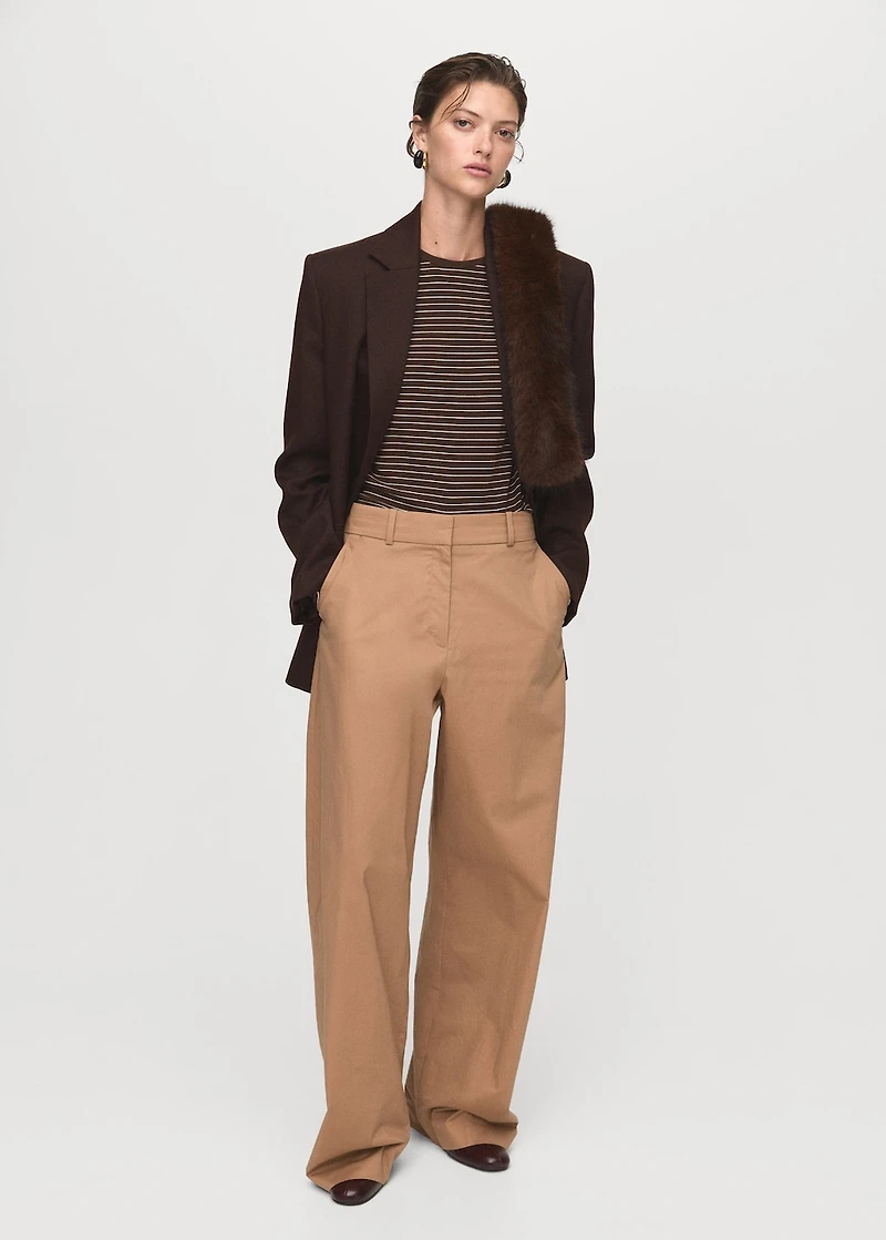 Long-sleeved striped t-shirt