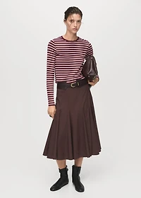 Long-sleeved striped t-shirt