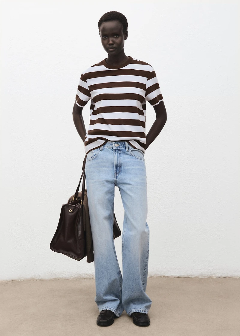 Striped short-sleeved t-shirt