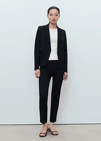 Fitted suit blazer