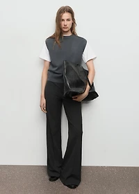 Knitted vest with seam detail