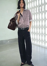 Pocket striped shirt