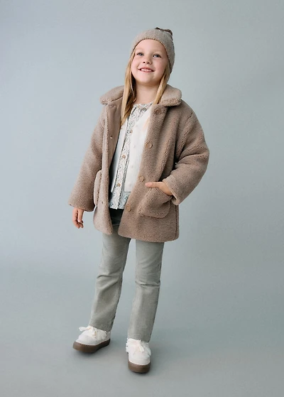 Shearling-effect coat