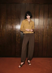 Suede jacket with buttons