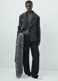 Double-breasted wool coat
