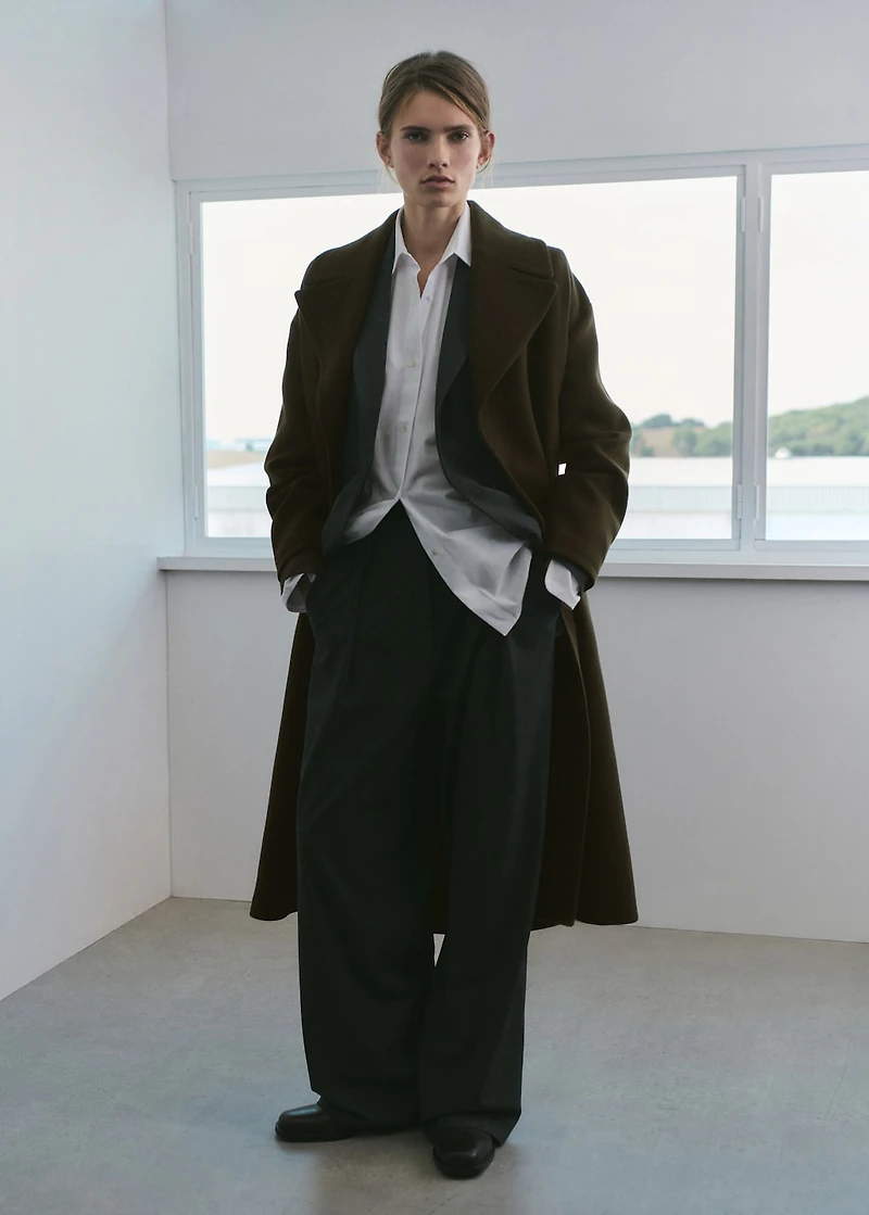 Manteco wool coat with belt